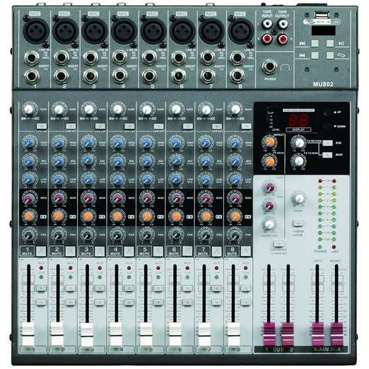MU802 8路帶效果調(diào)音臺